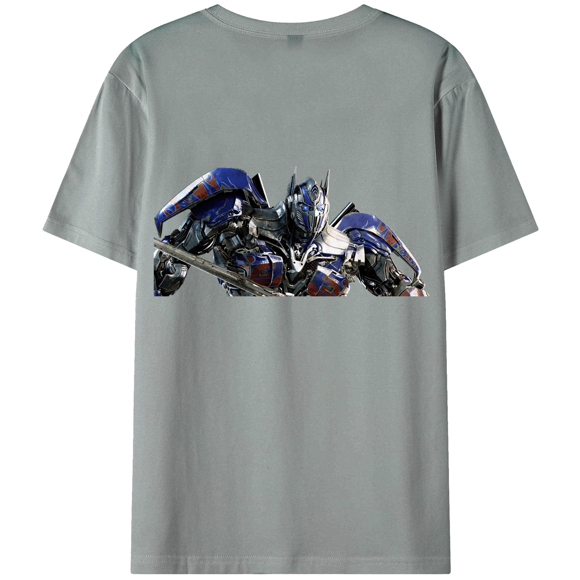 （画像用） Transformers トランスフォーマー 綿100％ メンズ半袖Tシャツ（バックプリント） 通気性